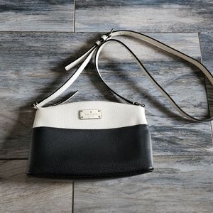 Kate Spade Black and White Leather Grove Street Millie Crossbody Bag
